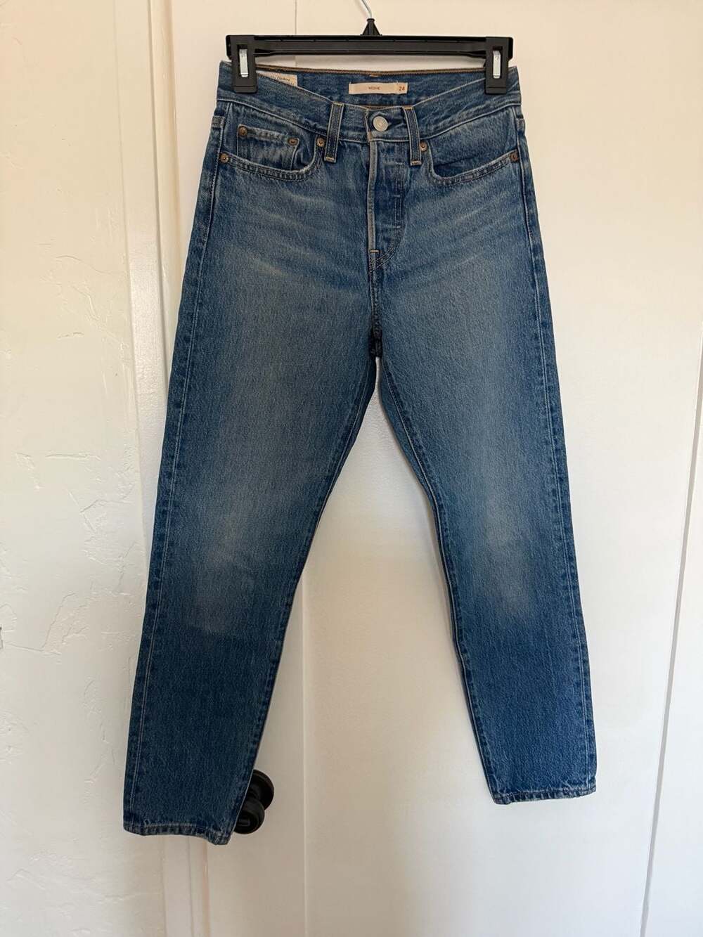 Levi's Wedgie Straight Jeans Size 24 Blue Denim